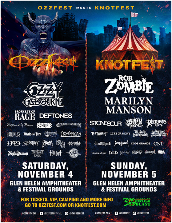 The Return of Ozzfest Meets Knotfest! Full Lineup Announced! Rocked