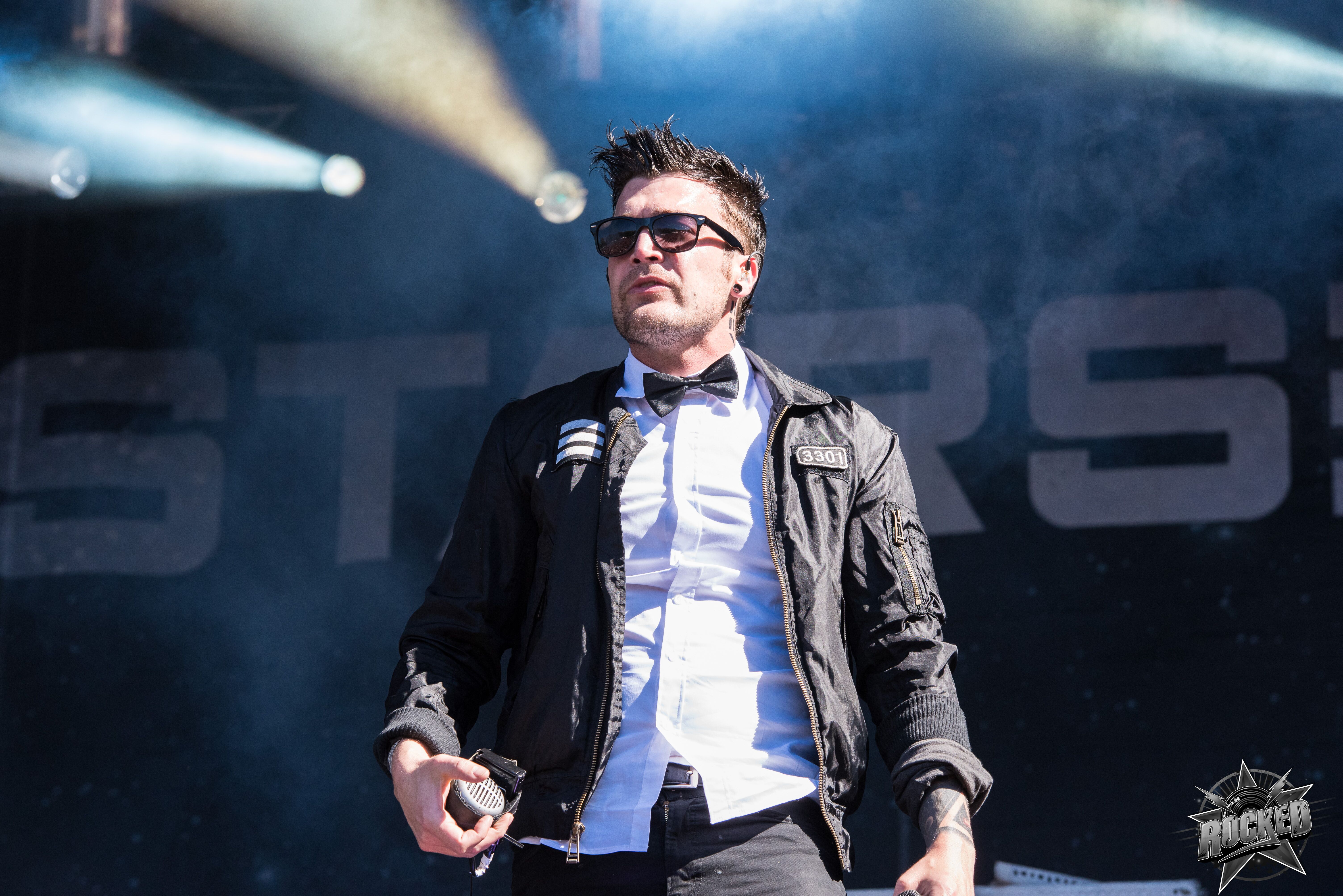 Starset vocalist Dustin Bates at Aftershock 2017 in Sacramento, CA.
