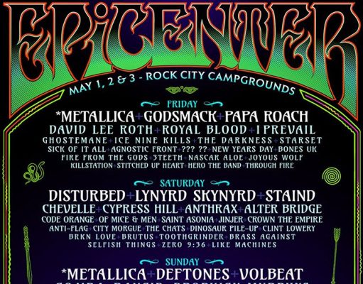 Epicenter 2020 Lineup Announced Featuring Metallica, Disturbed, Lynyrd Skynyrd, Deftones, & More Epicenter