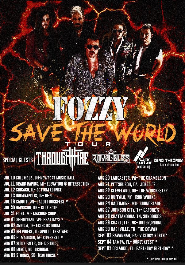 Fozzy Save The World Tour