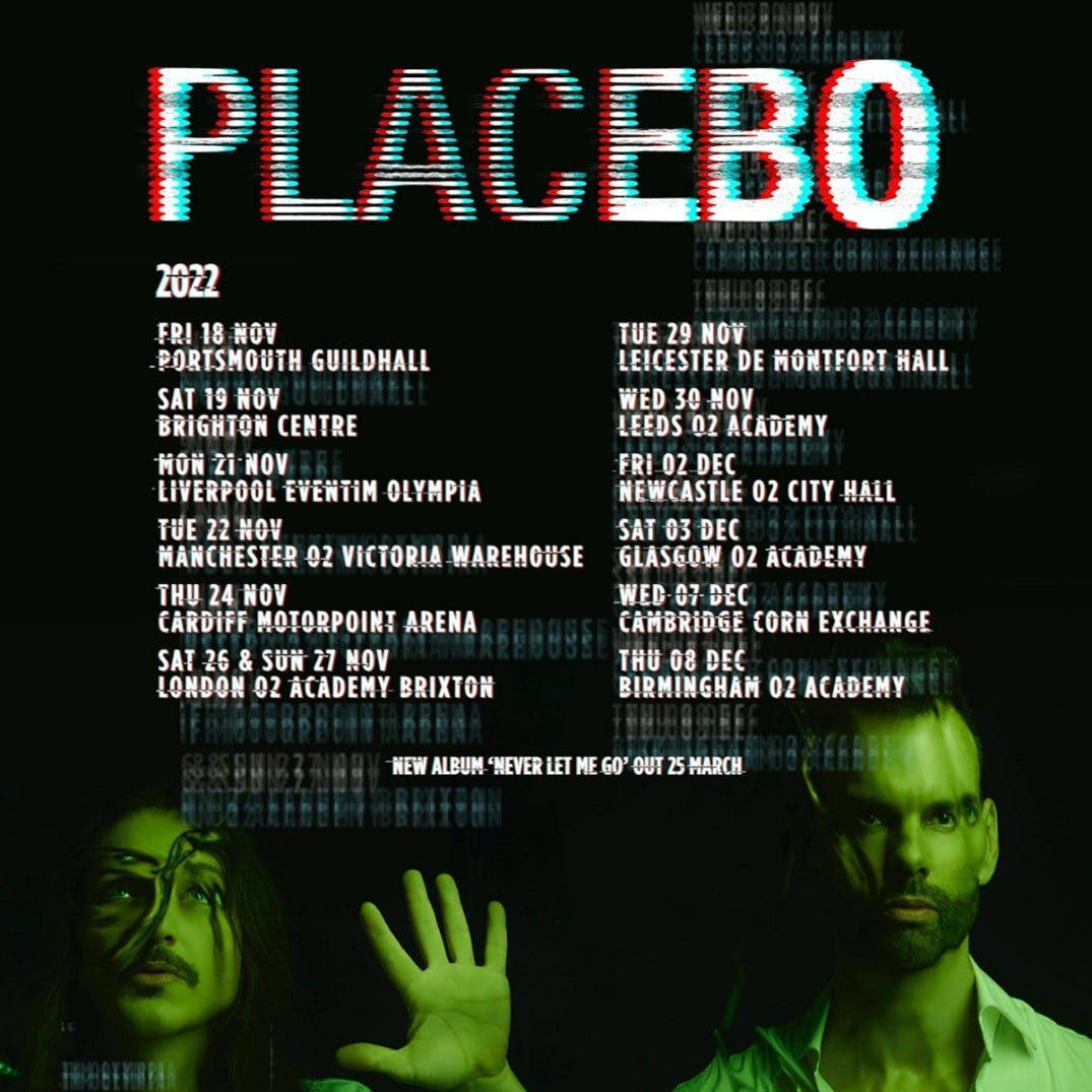 Placebo 2022 UK tour