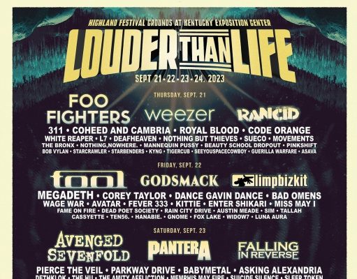 Louder Than Life 2023 Lineup Released ft. TOOL, Foo Fighters, A7X, Green Day, and More Louder Than Life 2023