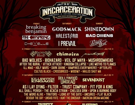 Inkcarceration Festival 2024 Lineup Announced ft. Shinedown, Breaking Benjamin, More Inkcarceration Festival 2024