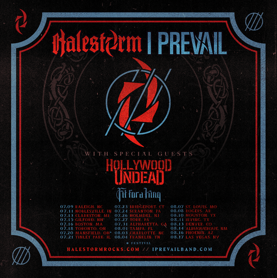 I Prevail Halestorm AdMat Summer 2024