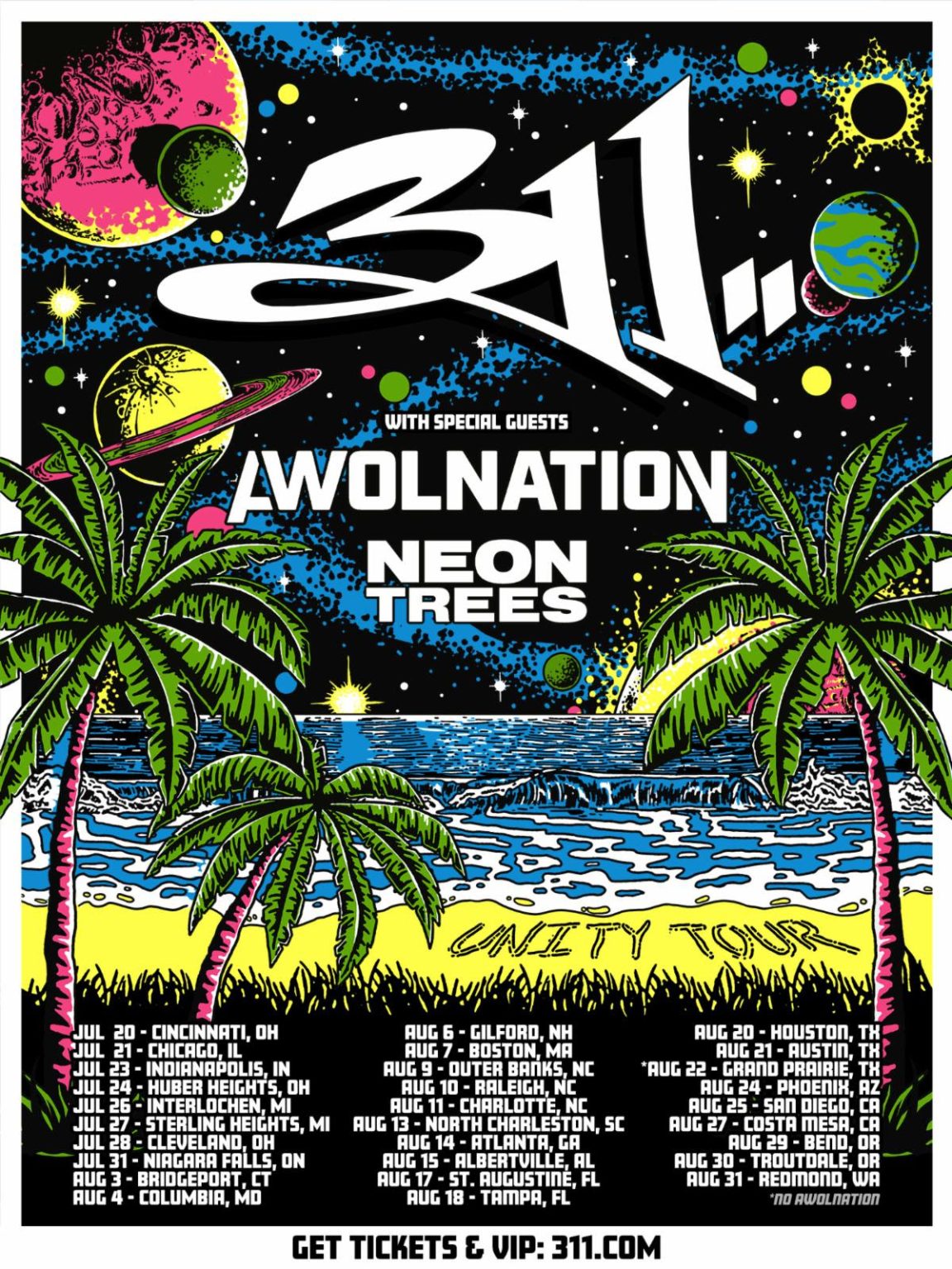 311 Announce Unity Tour with AWOLNATION and Neon Trees Rocked