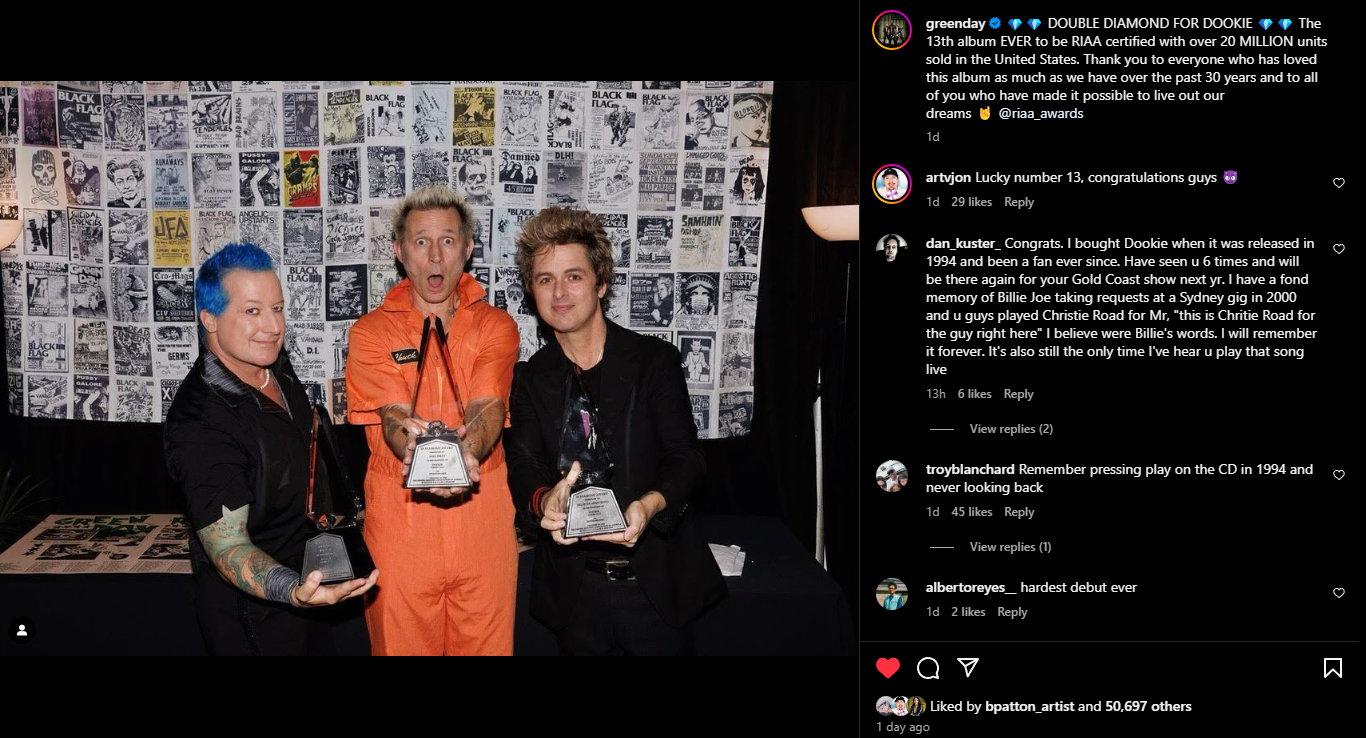 Green Day Dookie Double Platinum