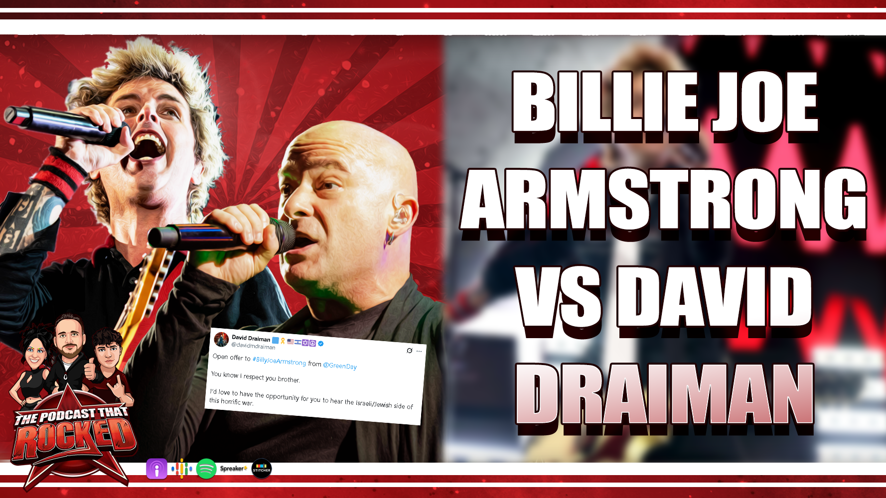 David Draiman VS Billie Joe Armstrong (ON WAR ISSUES?!) |The Podcast That Rocked