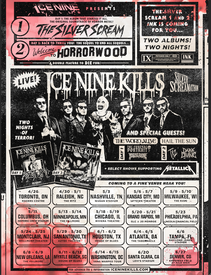 Ice Nine Kills 2025 Tour