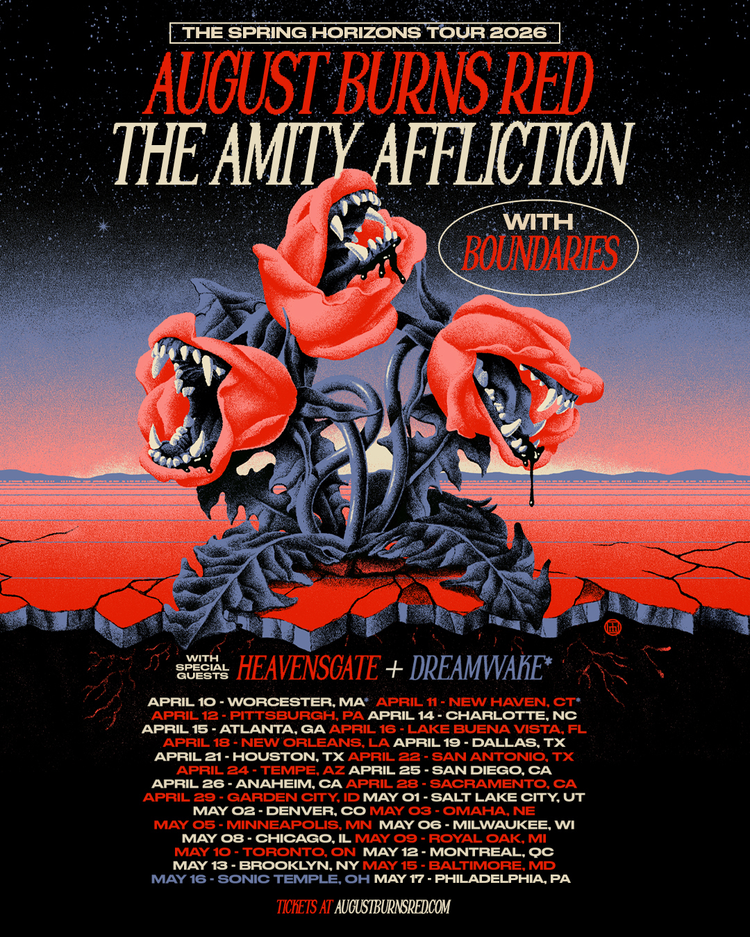 The Amity Affliction + August Burns Red Announce Co-Headline Tour for Spring 2026